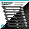 DURATECH Ratcheting Combination Wrench Set, 144-P, Double-Stacked Pawls, 8-Piece, SAE,