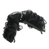 VingTAINE H-24A-BK Fluffy Chiffon Banana Clip, Simple Hair Accessories, Black