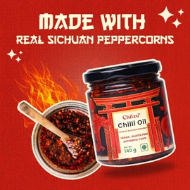 CHILZO CHILI OIL- (4.94 oz) | No Added Sugar | Gluten-Free | Vegan | No Artificial Colours | No Added Flavours