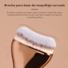 18 Brochas De Maquillaje Profesionales Alta Calidad Color Marrón Oscuro