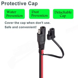 dstfuy SAE Crocodile Clamp, 10AWG SAE Quick Release Crocodile Clamps Adapter with 2FT SAE Terminal Plug, Charging Port Cable for Cars, Motorcycles (SAE Clamp)