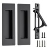 JOY DECOR Black Pocket Door Hardware Set, 2 Pcs 4.72