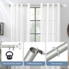 TVWOO Acrylic Crystal Silver Curtain Rod 18-45",Clear Bling Diamond Finials
