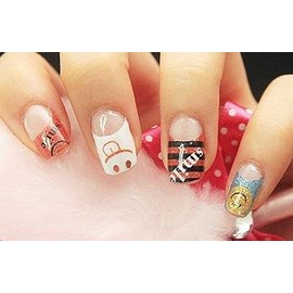 [Ang Nail] Deep French Glitter Nail Strips - Smile Girl