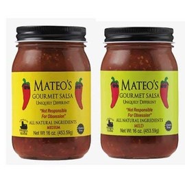 Mateos Gourmet Salsa, Medium & Mild 16 oz (Variety Pack)