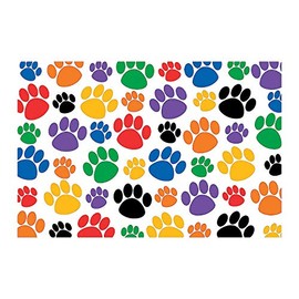 Fun Express Colorful Paw Prints Postcards - 30 Pieces - Educational and Learning Activities for Kids