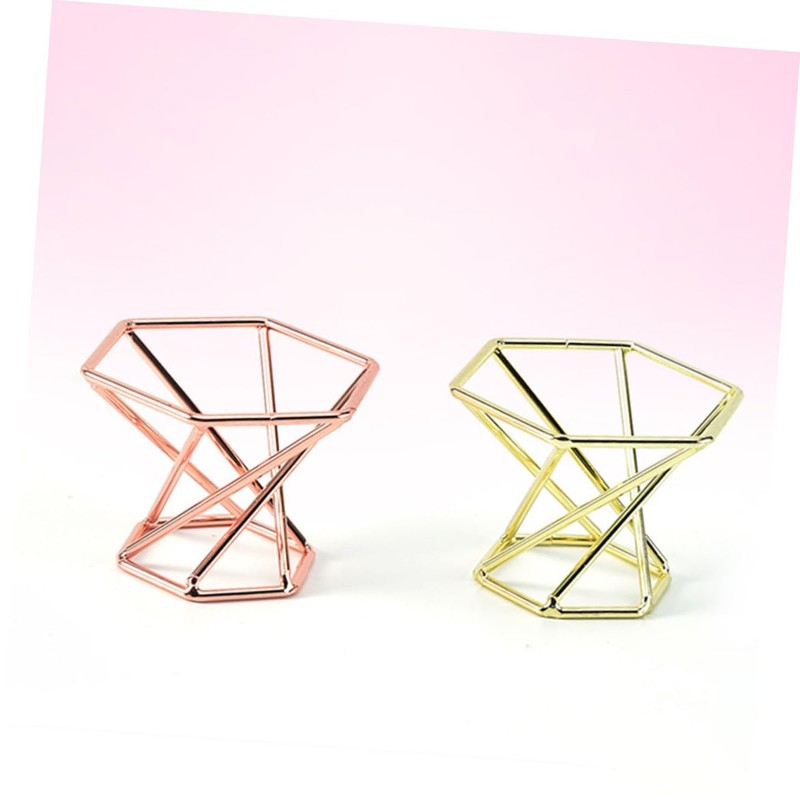Healeved 3pcs Stainless Steel Powder Puff Holders Elegant Storage Racks