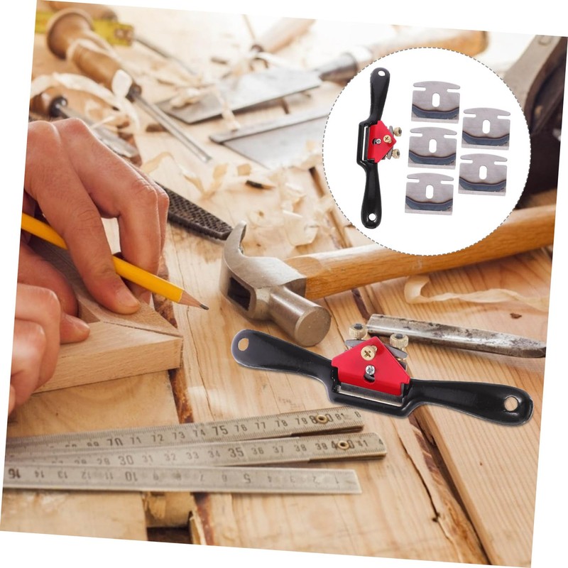 SHINEOFI 1 Set Adjustable Hand Planer Spokeshave Woodworking Tool S