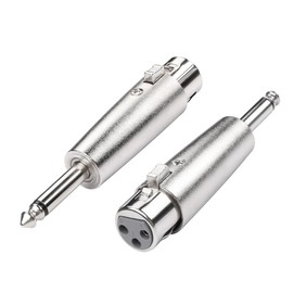 YAODHAOD XLR Female to 1/4 Inch TS Mono Adapter, Balanced Female XLR to Quarter Inch 6.35mm Male Adapters Converter Connector for Mixer, Microphone (2 Pack)