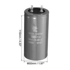 PATIKIL Motor Start Capacitor, 2 Pcs 350uf 300V 50/60Hz CD60 Running Capacitor for Air Conditioners, Electric Motor Starts