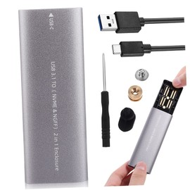 jojofuny Portable USB Drive Enclosure Ultra-Light External Solid Hard Drive Case for Laptops Smart Tvs Routers Integrated for Fast Installation and Enhanced Durability