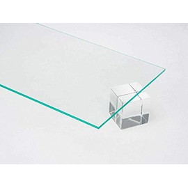 1/8" (0.118") Green Edged Clear Acrylic Plexiglass Sheet 12"x12" Cast 3mm Thick Nominal Size AZM