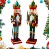 Szhhrxi 2024 Nutcracker Figure, 2 Large Wooden Nutcracker Christmas Figures,