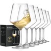 Hlukana Unbreakable Wine Glasses Set of 6, 16 oz Plastic