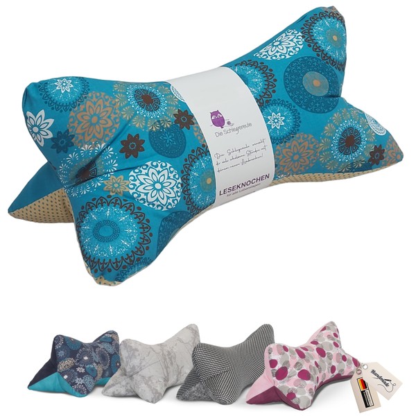 Reading Bone "Mandala" | Neck Roll Bookend | Tablet Support