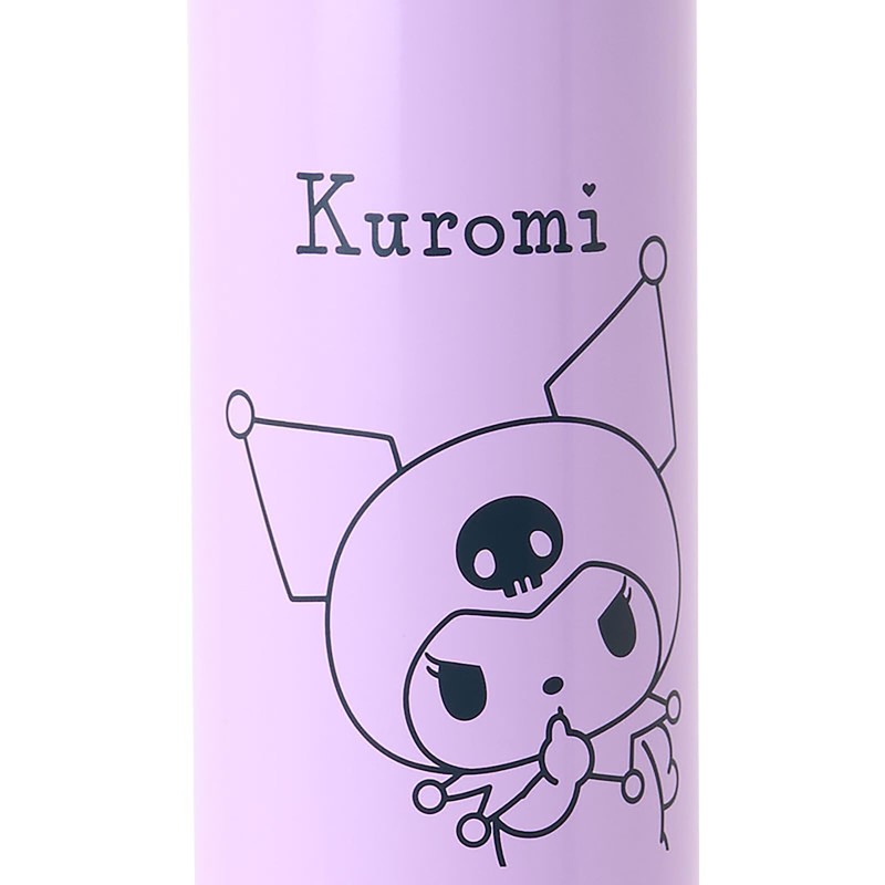 Sanrio (SANRIO) Cover-Attached Stainless Steel Bottle, Kuromi, Children, Dedicated Cold