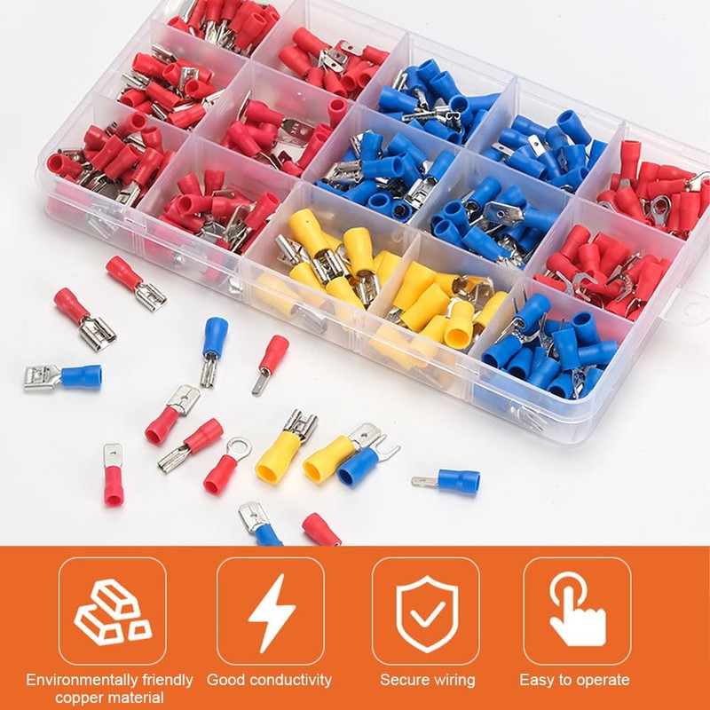 280 Pcs Crimp Connectors, Wire Ferrules Kit - Electrical Terminal
