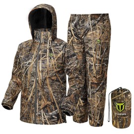 TIDEWE Rain Suit, Waterproof Breathable Lightweight Rainwear (Next Camo Evos Size XXXL)