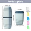 3 Stück Zahnbürsten Etui Mit 5 Zahnbürstenschutz, Reisezahnbürsten Box,Portable Zahnputzbecher
