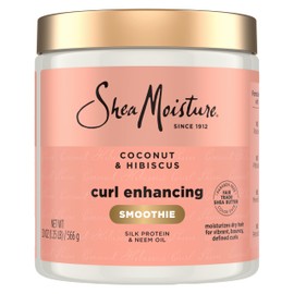 SheaMoisture Curl Enhancing Smoothie Hair Cream Coconut and Hibiscus for Thick, Curly Hair Sulfate Free and Paraben Free Curl Cream 20 oz