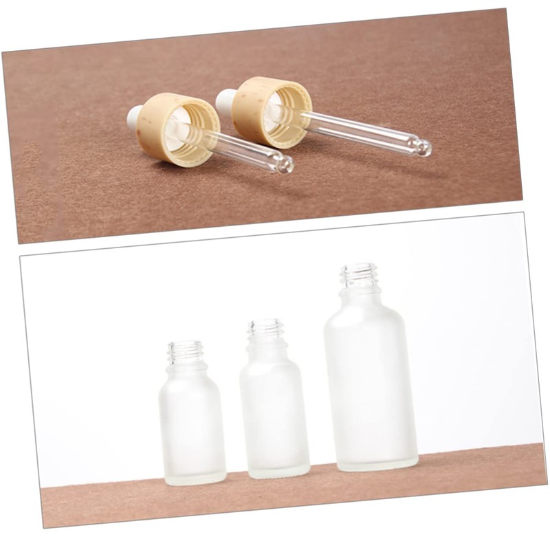 Mikinona 15ml Mini Dropper Bottle Set Frosted Travel Toiletry Containers