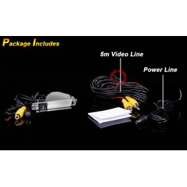 Kalakass HD CCD Rückfahrkamera Auto Nummernschild mit 170 Grad Weitwinkel-Objektiv Nachtsicht wasserdichte Einparkhilfe für Renault Dacia Duster Sandero Stepway ‖2 from 2013