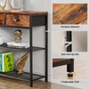 Furologee Entryway Table, 38'' Console Sofa Table with 3 Fabric