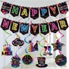 ParPix Spiral Garland New Year's Eve Decoration 2025 Party Set,