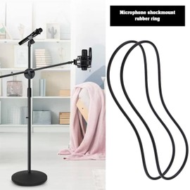 ECSiNG 10Pcs Microphone Rubber Ring Replacement Shock Mount Rubber Bands Universal Elastic Bands Accessories for Recording Studio Music Training Art Organization