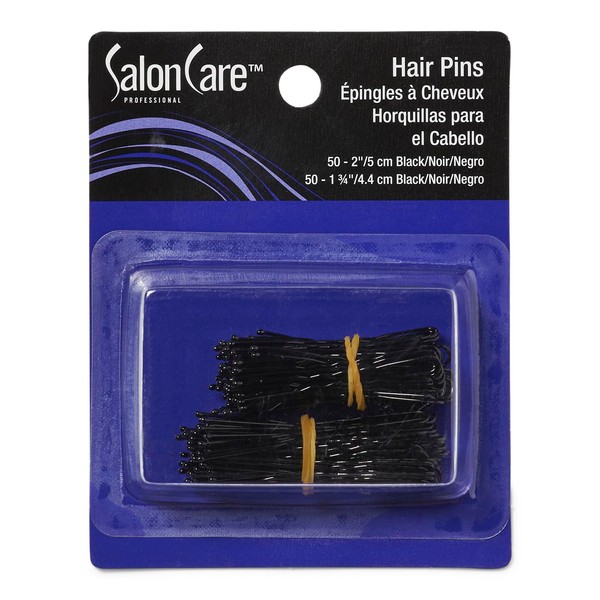 Salon Care Black Assorted Hair Pins 100ct Black