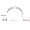 sourcing map 56mm(2.2") Rigid Pipe Strap, 2 Hole Tube Straps
