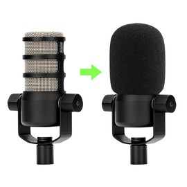 LEFXMOPHY WS2 Windscreen Microphone Pop Filter for Rode Podmic NT1-A, NT2-A, NT1000, NT2000, NTK, K2, Pod Mic Broadcaster Wind Shield Foam Cover