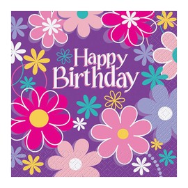 Blossom Birthday Party Napkins, 16ct