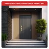 Heittis Entry Door Handles with Deadbolt Set,Gold Square Front Glass
