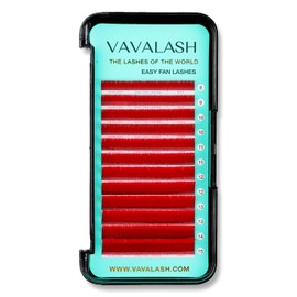 VAVALASH VAVALASH Colored Easy Fan Eyelash Extensions 0.07 D Curl 8-15mm Mixed Lash Tray Red Self Fanning Lashes Colorful Volume lash extensionsRed,0.07-D-8-15mm