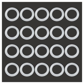 FOCMKEAS 20 PCS Silicone O-Rings, 18mm OD 12mm ID 3mm Width VMQ Seal Gasket for Wide Variety of Sealing Applications, White