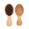 2 Pack Mini Hair Brush - Bamboo Hair Brush for