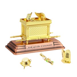 Whdifsag - Réplica de modelo Ark of The Covenant - Tabernáculo bíblico con barra de Aaron, maná y tabletas de piedra para coleccionistas, decoración religiosa, estudio bíblico (pequeño)