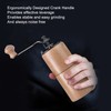 Manual Coffee Grinder Adjustable Coarseness Quiet Portable Wooden Hand Crank