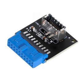 Duttek 90 Degree USB 3.0 to Type E Converter, 19 Pin Female to 90 Degree Right Angle USB C Motherboard Adapter, 5Gbps Fix No Type-E Port on Old Motherboard, Plug & Play