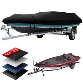 Heavy Duty Jon Boat Cover, 14.1ft-17ft Marine Grade Waterproof Tarp Covers