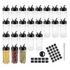 suituts 3 oz 24 Pack Clear Plastic Spice jars With
