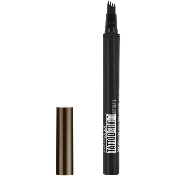 Maybelline New York TattooStudio Brow Tint Pen Makeup, Deep Brown,