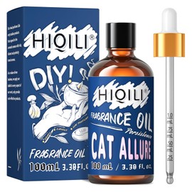 HIQILI Cat Allure Essential Oil 100ml - Fresh Fragrance Oil for Aromatherapy, Air Freshener, Long-Lasting Perfume Oil for Candle Making, Soap Making - Fresh Scented Diffuser Oil 3.38 Fl Oz