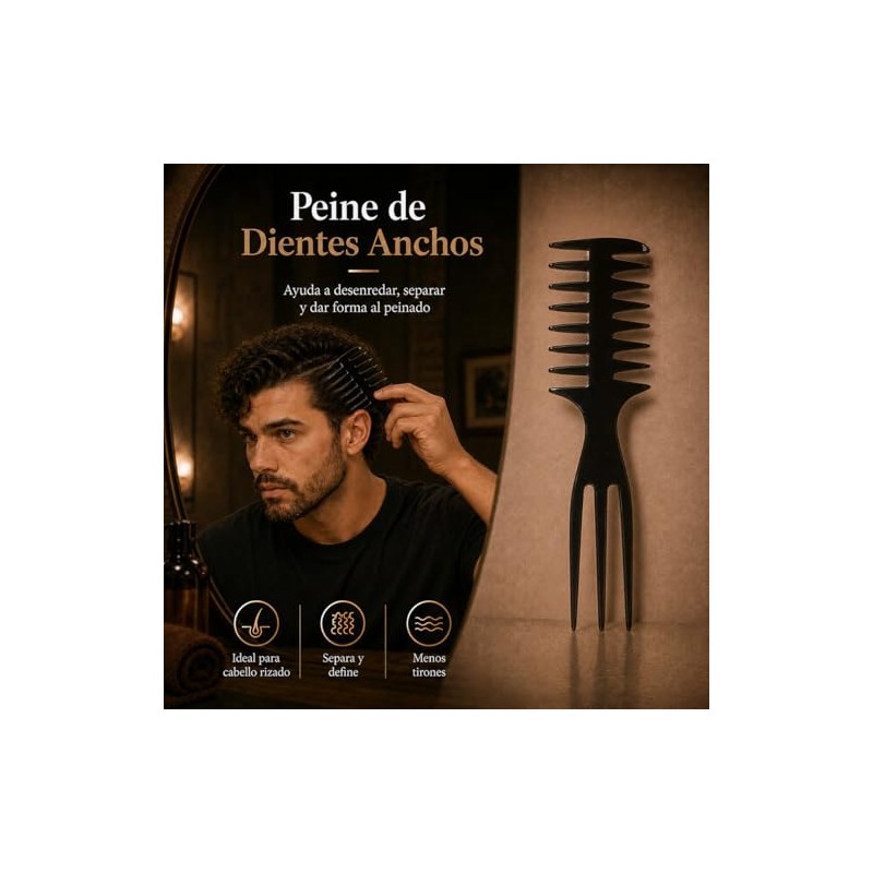 Set de 14 Peines para Hombre de ABS, Kit de