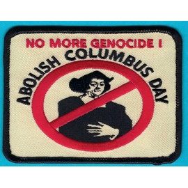Embroidered Patch -AIM American Indian Movement Abolish Columbus Day Tribal Patch