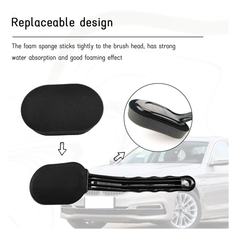 Sylvil Tire Shine Applicator Brush, High-Density Sponge Tire Dressing Applicator