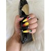 Feral Edge “Shiny Sunset” Press-on Glue-on Long Stiletto Nails 24pcs