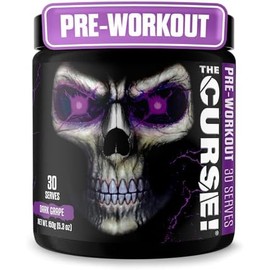 JNX SPORTS The Curse Pre Workout Powder for Men  Women, Caffeine, Beta-Alanine, Creatine, L-Citrulline, 30 Servings, Dark Grape Flavor  Boost Energy,