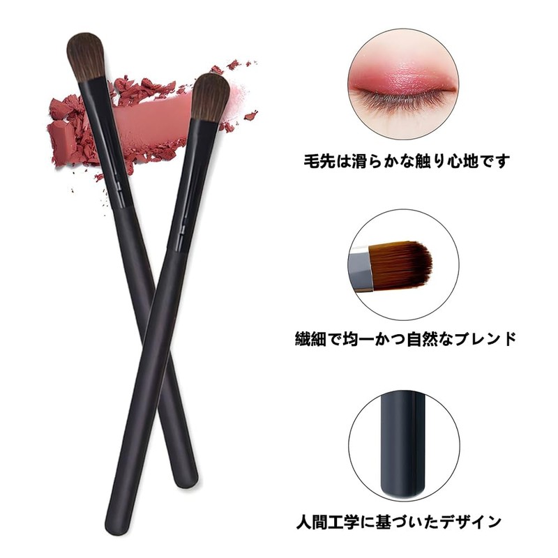 30 Pcs Disposable Sponge Eye Shadow Sticks with 3 Horsehair
